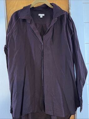 GAP Dark Plum Button-Down Shirt
